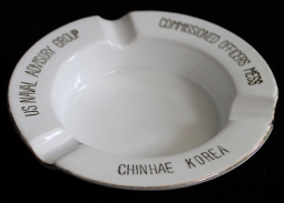 Korean War Era US Naval Advisory Group Ashtray by Korea Ironstone