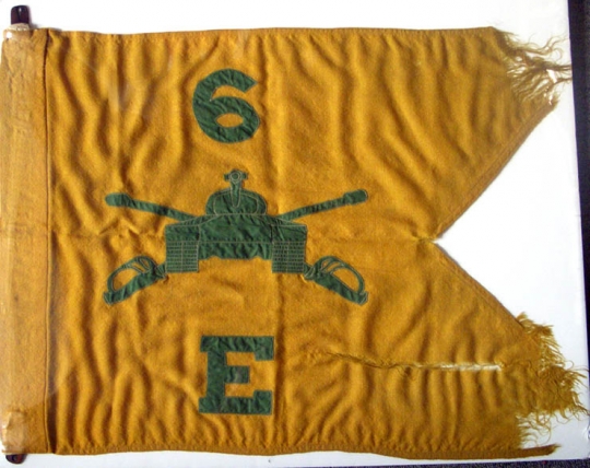 Korean War US Army 6th Armored Cavalry Regiment Troop E Guidon