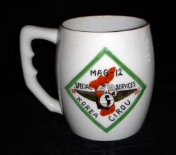 Korean War US 12th Marine Air Group (MAG-12) Beer Mug