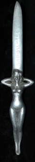 Cool WWII Trench Art Letter Opener made in Napoli, Italy in 1945 from Aircraft Aluminum