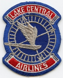 Rare Early 1950's Lake Central Airlines Baseball Cap Patch/Badge