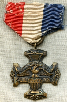 Rare WWI Service Medal from La Plata County, Colorado by Whitehead & Hoag