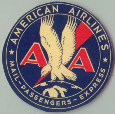 1930s American Airlines Baggage Label