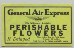 1930s General Air Express Baggage Label
