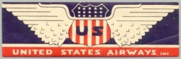 Circa 1930 United States Airways Baggage Label