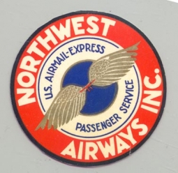 Late 1920sEarly 30s Northwest Airways Inc. Baggage Label