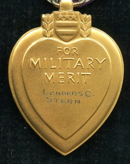 Cased WWII US Army KIA Purple Heart PFC Lenders C Stern 168th Inf Regt 34th Div