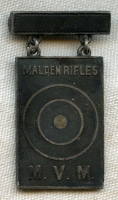 1889 Malden Rifles Massachusetts Volunteer Militia MVM Marksmanship Silver Medal Award