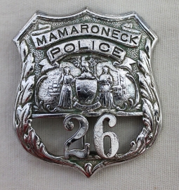 Nice 1910's - 1920's Mamaroneck, New York Police Badge