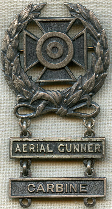 Pre-Early WWII USAAF (Air Corps) Marksman Badge with Scarce Aerial Gunner Bar