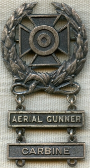 Pre-Early WWII USAAF (Air Corps) Marksman Badge with Scarce Aerial Gunner Bar