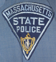 Early 1950s Massahusetts State Police Sergeant Gabardine Wool Shirt with Stripes and Early Patch