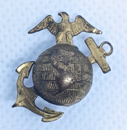 Circa 1919 US Marine Corps Enlisted Man Collar Insignia (Modified for Overseas Cap)