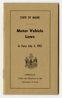 Great 1915 State of Maine Motor Vehicle Laws Booklet in Mint Condition