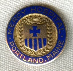 Beautiful 1953 Nurse Graduation Pin in 10K from Mercy Hospital, Portland, Maine
