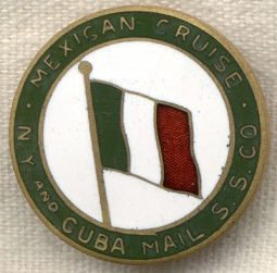 ca 1900 New York & Cuba Mail Steamship Company aka Ward Line Mexican Cruise Pin