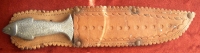 1930s Mexican Bowie Knife by Cervantes of Oaxaca with Fish Handle & Nautical Theme