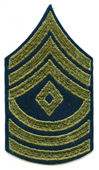 Mid-WWII US Army Rank Stripes for First Sergeant (Single)