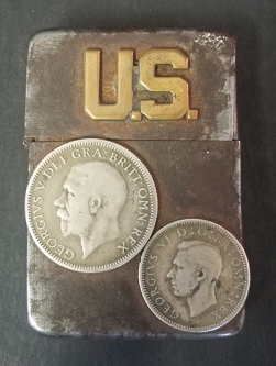 Rare Early WWII 1942 4 Barrel Hinge Military ETO Combat Engineer's Zippo Lighter