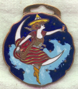 Pre-Prohibition Miller Enamel Watch Fob - Breathtaking!