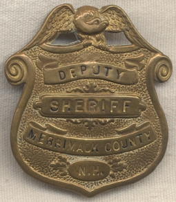 1900s-1910s Merrimack County, New Hampshire Deputy Sheriff Badge