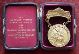 Circa 1924 Massachusetts Society for the Prevention of Cruelty to Animals (SPCA) Named Medal