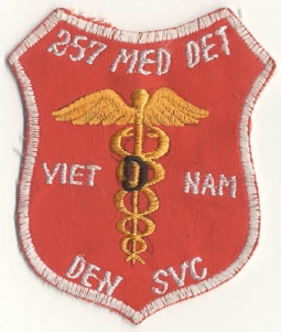 Vietnam 257th Medical Detachment Dental Service Pocket Patch
