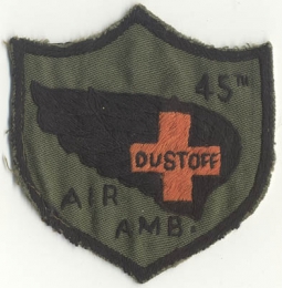 Hand-Made Vietnam 45th Air Ambulance "Dust Off" Pocket Patch