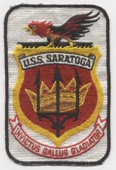 Nice Large 1960s US Navy USS Saratoga CV-60 Aircraft Carrier Jacket Patch