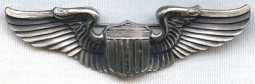 Near Mint and Beautiful WWII USAAF Pilot Wing in Sterling by Amcraft