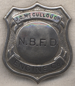 Circa 1900 North Bennington, Vermont  J. G. McCullough Engine Co. Badge