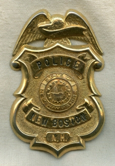 1960s-1970s New Boston, New Hampshire Police Badge