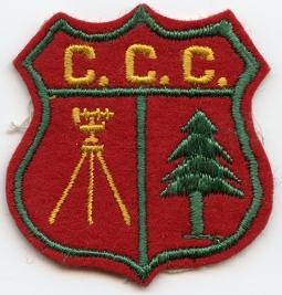 1930's Later Style Civilian Conservation Corps Surveyor Team Shoulder Patch