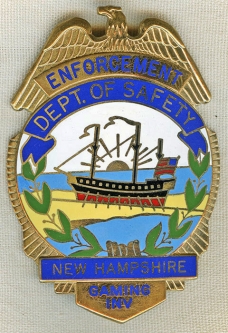 Rare Late 90's - Early 00's NH State Police Bureau of Enforcement Gaming Investigator Badge