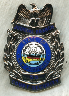Nice New Hampshire State Judicial Branch Court Security Officer Badge by Blackinton