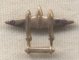 Nice 1941 P-38 Fighter Aircraft Factory Lapel Pin