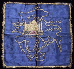 Nice WWII CBI (China-Burma-India) Bullion Tapestry Made in India