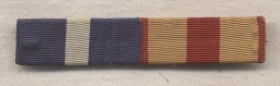 Nice Early WWII USMC Navy Cross & Expeditionary Medal Ribbon Bar