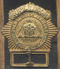 One of the First 3 NJ DMV Supervisor Badges with Original Case!