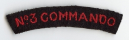 Great Late WWII UK No. 3 Commando Brigade Shoulder Flash