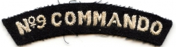 Scarce, Early WWII UK No. 9 Commando Shoulder Arc. Worn, Removed from Uniform.