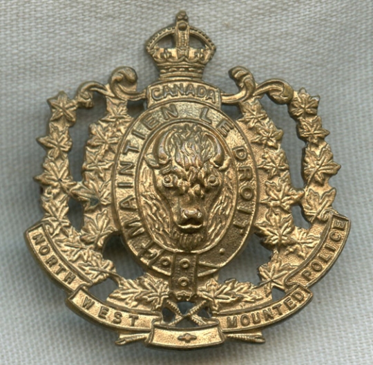 Scarce 1973 Commemorative Issue 1901-1904 Mounties Hat Badge by Gaunt London
