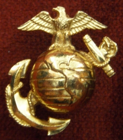 Odd Make WWII US Marine Corps Enlisted Man Dress Cap Badge
