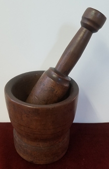 Mid 19th Century Wooden Mortar & Pestle