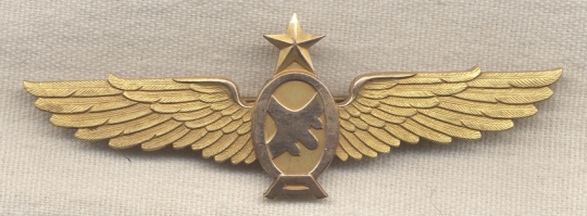 Vintage Ozark Airlines Balfour Pilot Hat Badge Pin