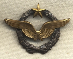 Beautiful Circa 1920s Numbered Issue French Pilot Badge