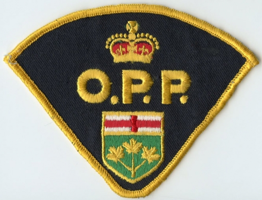 Vintage Strathroy Caradoc Police Uniform Patch~Never Worn~Ontario Canada~Black~ 