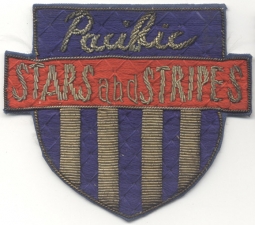 Stunning Post-WWII CBI Bullion "Pacific Stars & Stripes" Correspondent Patch