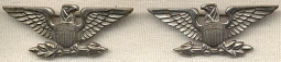 Pair of WWII or Korean War Colonel's "War Eagle" Rank Insignia by Luxenberg