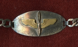 Cool WWII USAAF Pilot ID Bracelet of J. F. Stough with Enlisted and then Officer Serial #'s on Back
